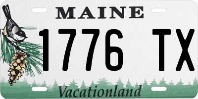 ME license plate 1776TX