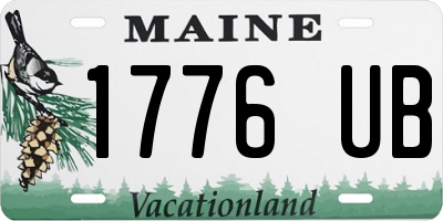 ME license plate 1776UB