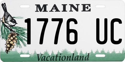 ME license plate 1776UC