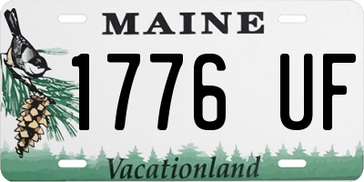 ME license plate 1776UF