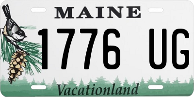ME license plate 1776UG