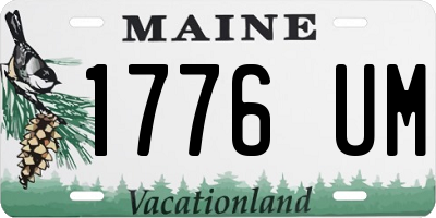 ME license plate 1776UM