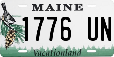 ME license plate 1776UN
