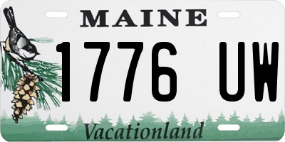 ME license plate 1776UW