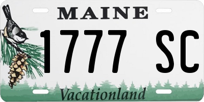 ME license plate 1777SC