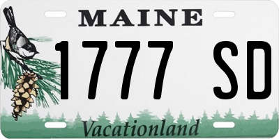 ME license plate 1777SD