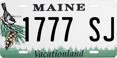 ME license plate 1777SJ