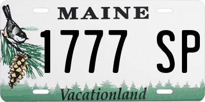ME license plate 1777SP