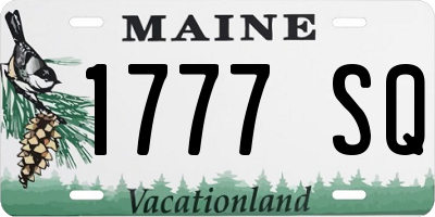 ME license plate 1777SQ