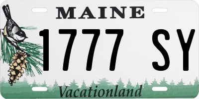 ME license plate 1777SY