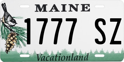 ME license plate 1777SZ