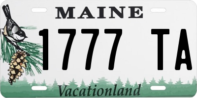 ME license plate 1777TA