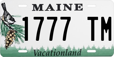 ME license plate 1777TM
