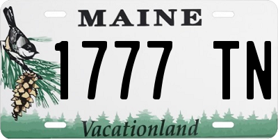 ME license plate 1777TN