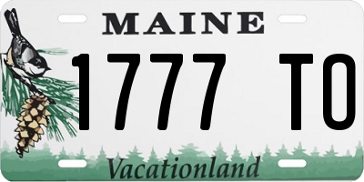 ME license plate 1777TO