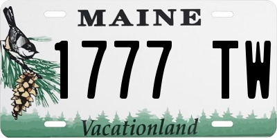 ME license plate 1777TW