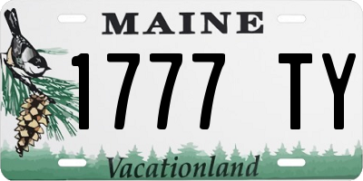 ME license plate 1777TY