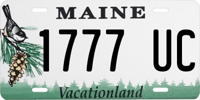 ME license plate 1777UC