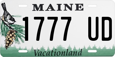 ME license plate 1777UD