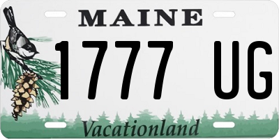ME license plate 1777UG