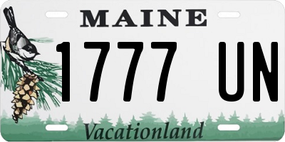 ME license plate 1777UN