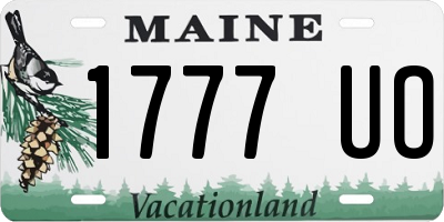 ME license plate 1777UO