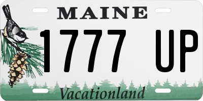 ME license plate 1777UP