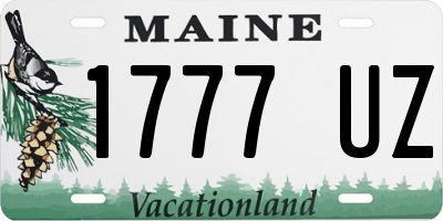 ME license plate 1777UZ