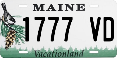 ME license plate 1777VD