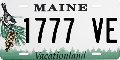 ME license plate 1777VE