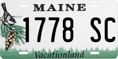 ME license plate 1778SC