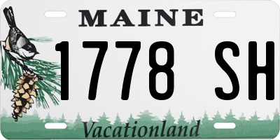 ME license plate 1778SH