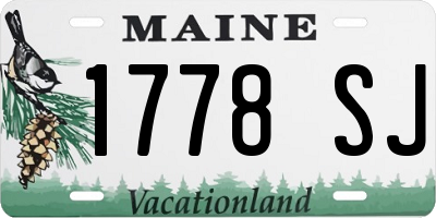 ME license plate 1778SJ