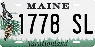 ME license plate 1778SL