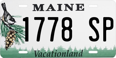 ME license plate 1778SP