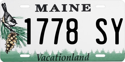 ME license plate 1778SY