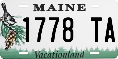 ME license plate 1778TA