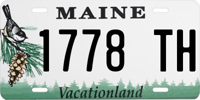 ME license plate 1778TH