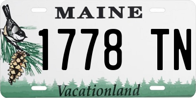 ME license plate 1778TN