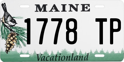 ME license plate 1778TP