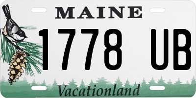 ME license plate 1778UB