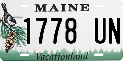 ME license plate 1778UN