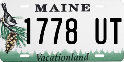 ME license plate 1778UT