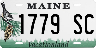 ME license plate 1779SC