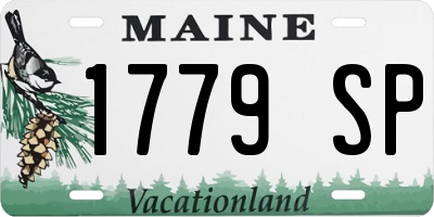 ME license plate 1779SP