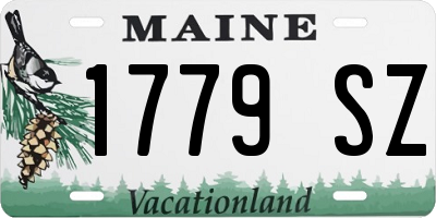 ME license plate 1779SZ