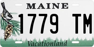 ME license plate 1779TM