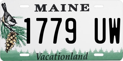ME license plate 1779UW