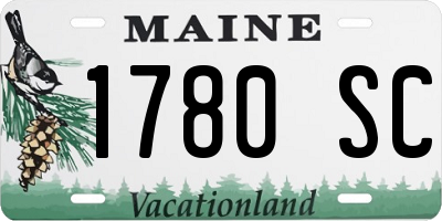 ME license plate 1780SC