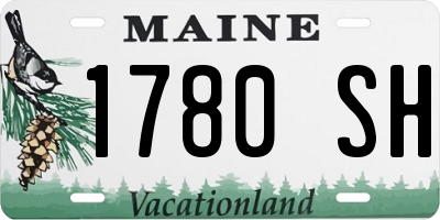 ME license plate 1780SH